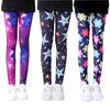 3 stk Kreative Jenteleggings Bukser Trykk Blomster Gymnastikktøy Bukser