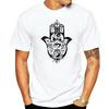 Hamsa Relaxed Shirt for Men Stencil Screen Print Tshirt Soft & Comfy Casual Gift for Men men t shirt