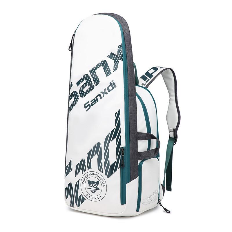 Badminton Tennis Backpack 3 Racquet Capacity Shoe Compartment Sports Bag Men Women