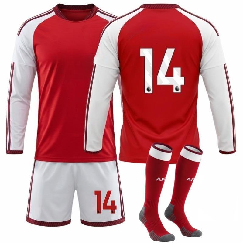2627 Home Long-Sleeve Football Shirt — Nos. 7, 8, 41, and 14 (with Badges)