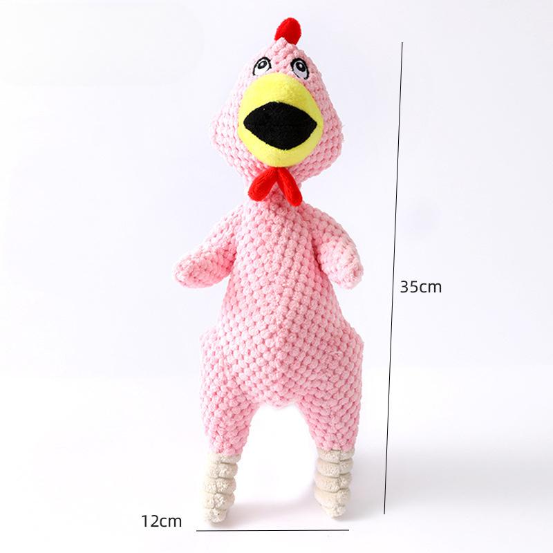 

Товары для животных плюшевая красочная ананасовая бархатная кричащая курица собака-компаньон для прорезывания зубов игрушка 35*12cm