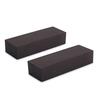 2 stk. Ibenholt Træblok 12x4x2,5cm Sort Ibenholt Træ Tømmer Håndtagsplade til Musikinstrument