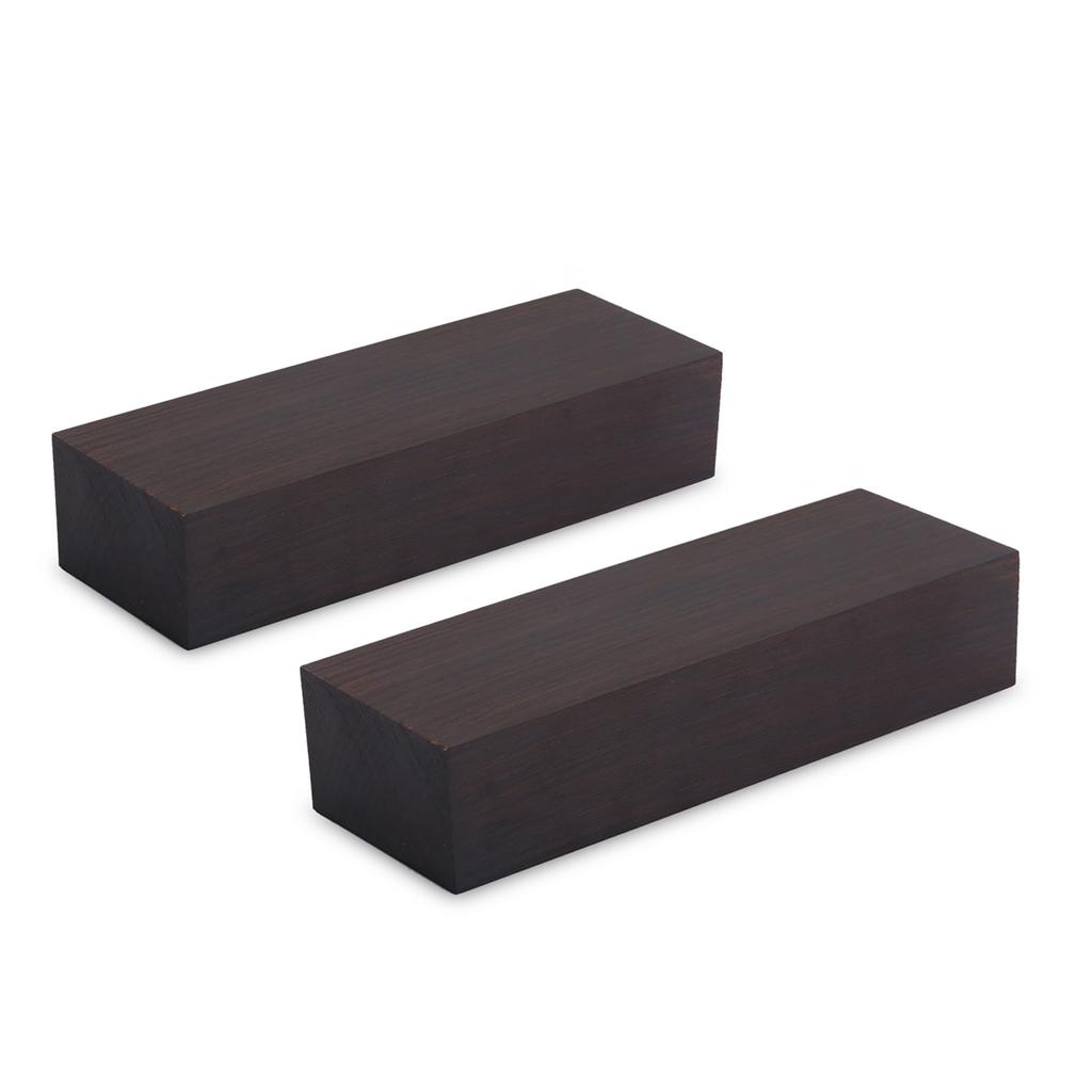 2 stk. Ibenholt Træblok 12x4x2,5cm Sort Ibenholt Træ Tømmer Håndtagsplade til Musikinstrument
