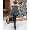Women's Winter Faux Fur Collar Padded Jacket