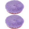 HARFINGTON 2pcs Wool Polishing Pads, 5.5 Inch Purple Wool Buffing Wheel with Hook and Loop for Car Polisher Car Polishing and Buffing