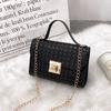 Single Shoulder Women's Bag, Versatile Messenger Fashion Embossed Lock Chain Small Square Bag