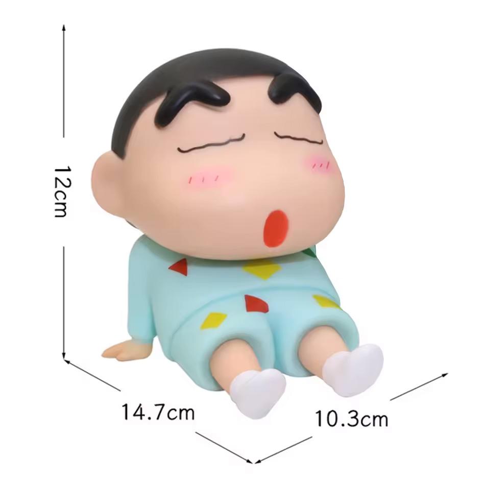 New Anime Crayon Shin-chan Boochan Q Version Kawaii Figure Model Toys Doll Mobile Phone Holder Collect Ornaments Gifts