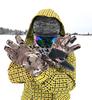GioiaSorte Ochrana proti chladu pro a Horolezectví Velikost Rukavice, Snowboarding, Lyžování, Cyklistika, (Maskování, L)