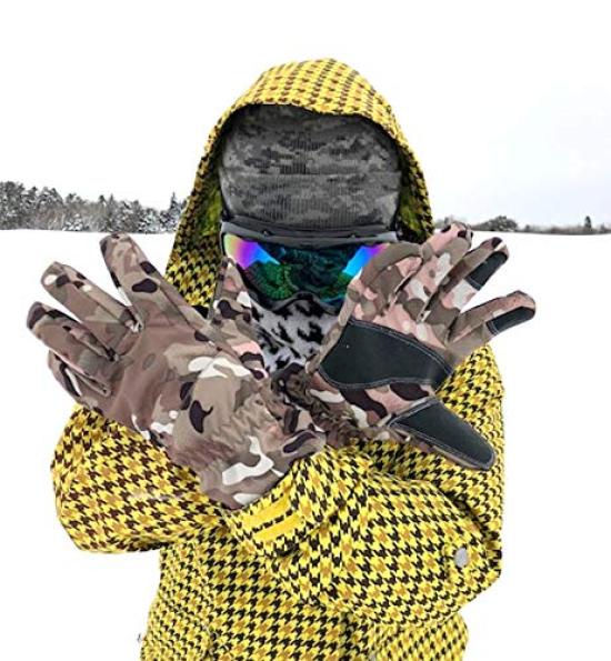 GioiaSorte Ochrana proti chladu pro a Horolezectví Velikost Rukavice, Snowboarding, Lyžování, Cyklistika, (Maskování, L)