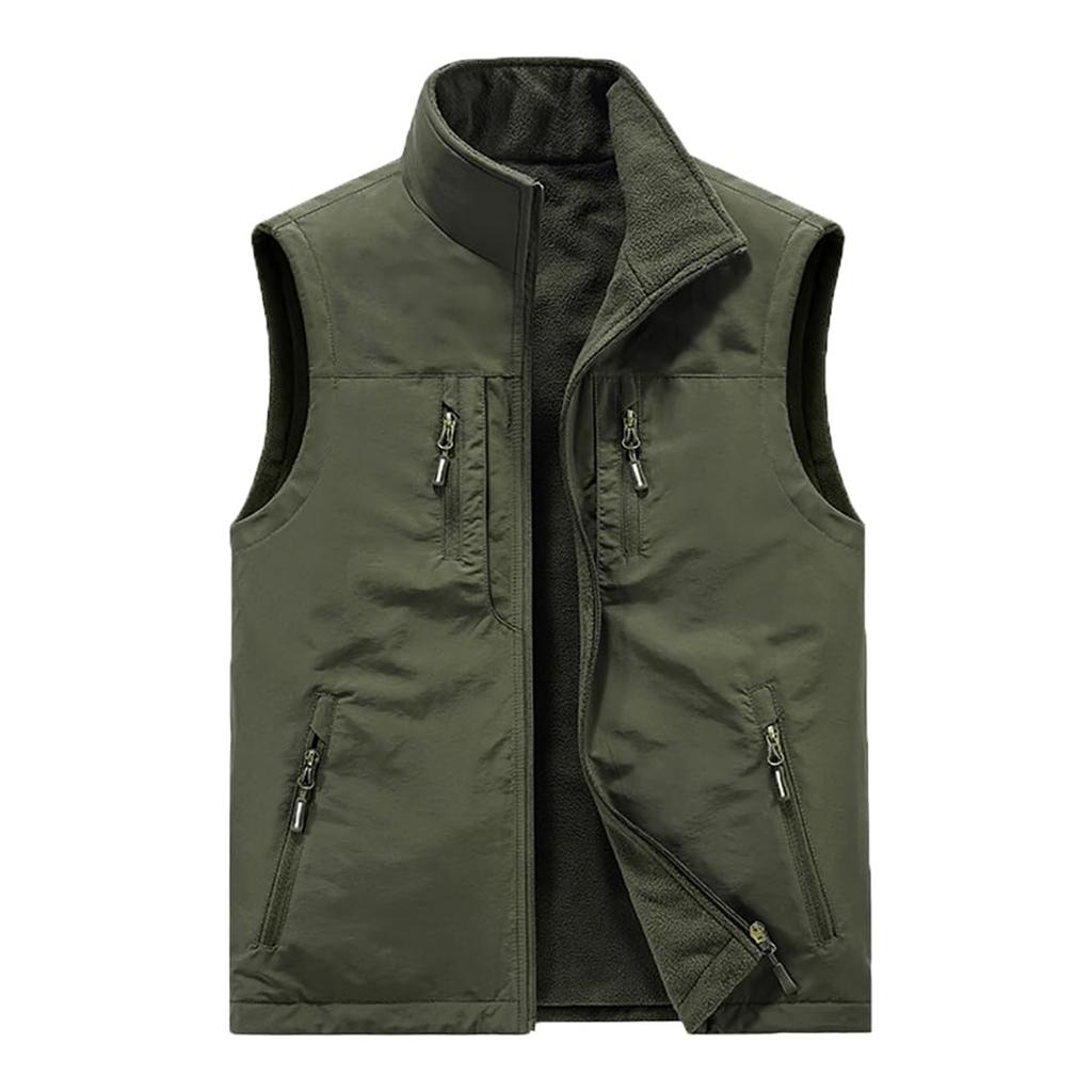 Mens Casual Lightweight Vests Work Travel  Vest Sleeveless Jacket With Pockets
