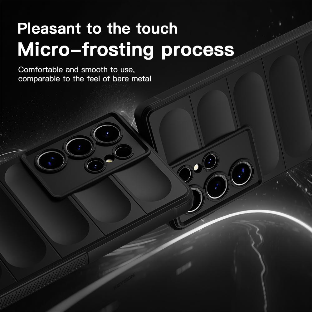 KEYSION Shockproof Matte Case for Samsung S25 Ultra 5G S25+ Plus Anti-skid Soft Silicone Phone Back Cover for Galaxy S24 FE 5G