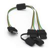 Universal 4-Way Y-Splitter Harness: Plug & Play Adapter for Tailgate Light Bar/Trailer Lights – Heavy-Duty 4-Pin Wiring Extension