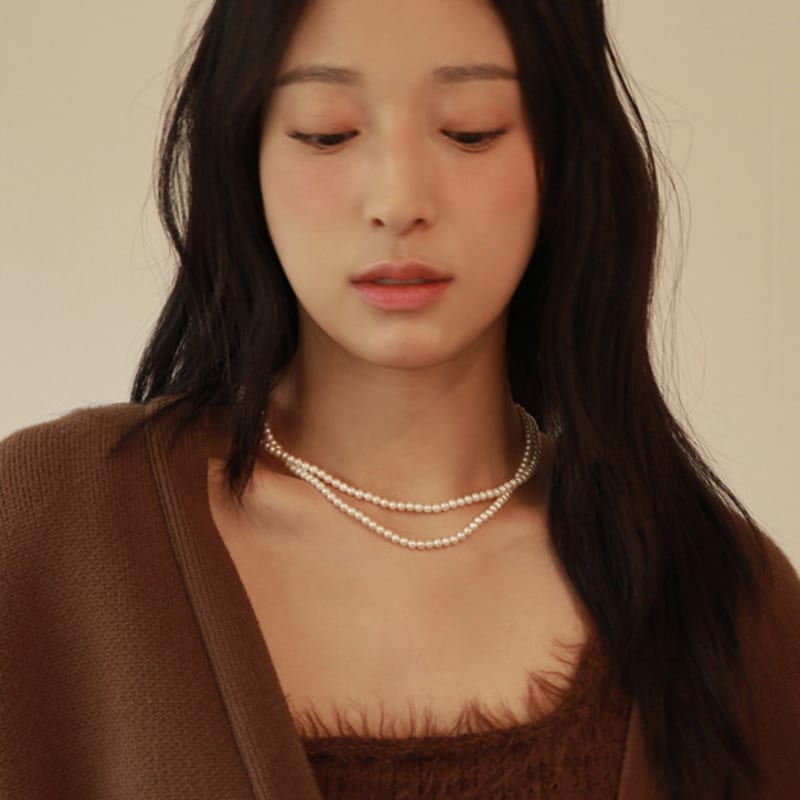 Less Is More 2 Way Pearl Necklace _4 Mm