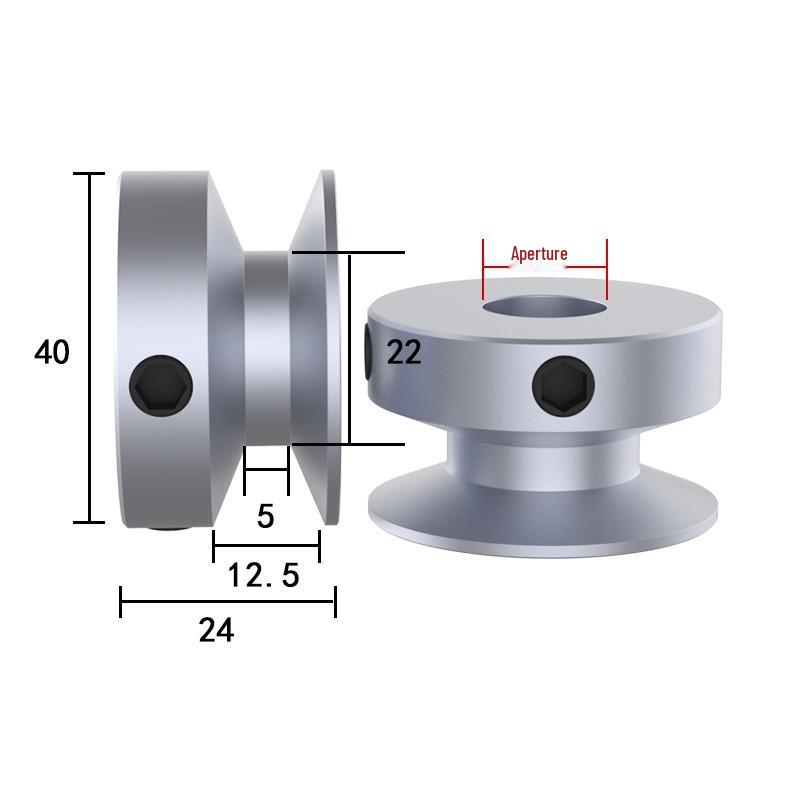 A-Type Aluminum Alloy Single Groove V-Belt Pulley for Motor Spindle Transmission