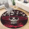 1pc Mushroom Skull Office Round Area Rug, Under Office Chairs Bedroom Living Room Home Decor, Room Deco
