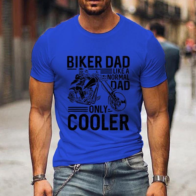 2024 Lustige Designs T-Shirts Biker Papa Nur Cooler Grafik T-Shirts Männer 90er Vintage Kleidung Vatertagsgeschenke Klassisches T-Shirt