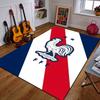 "French Rooster with Tricolor Stripes" Patterned Carpet a Non Slip Rug Suitable for All Seasons and Any Setting, Gift