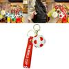 New Cartoon Pvc Football Keychain Realistic World Cup Soccer Car Charm Accessory