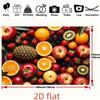 2D Flat Colorful Fruit Backdrop Summer Healthy Food Background Cloth