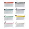 8Pcs Clear Matte Pencil Bag Water Resistant Pencil Case Pen Storage Pouches Portable Pen Organizers Travel Cosmetic Bag