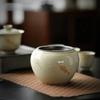 500ml Retro Grass Wood Ash Ceramic Jianshui Ancient Tea Cup Wash Basin Writing-brush Washer Household Chaxi for Tea Decoration