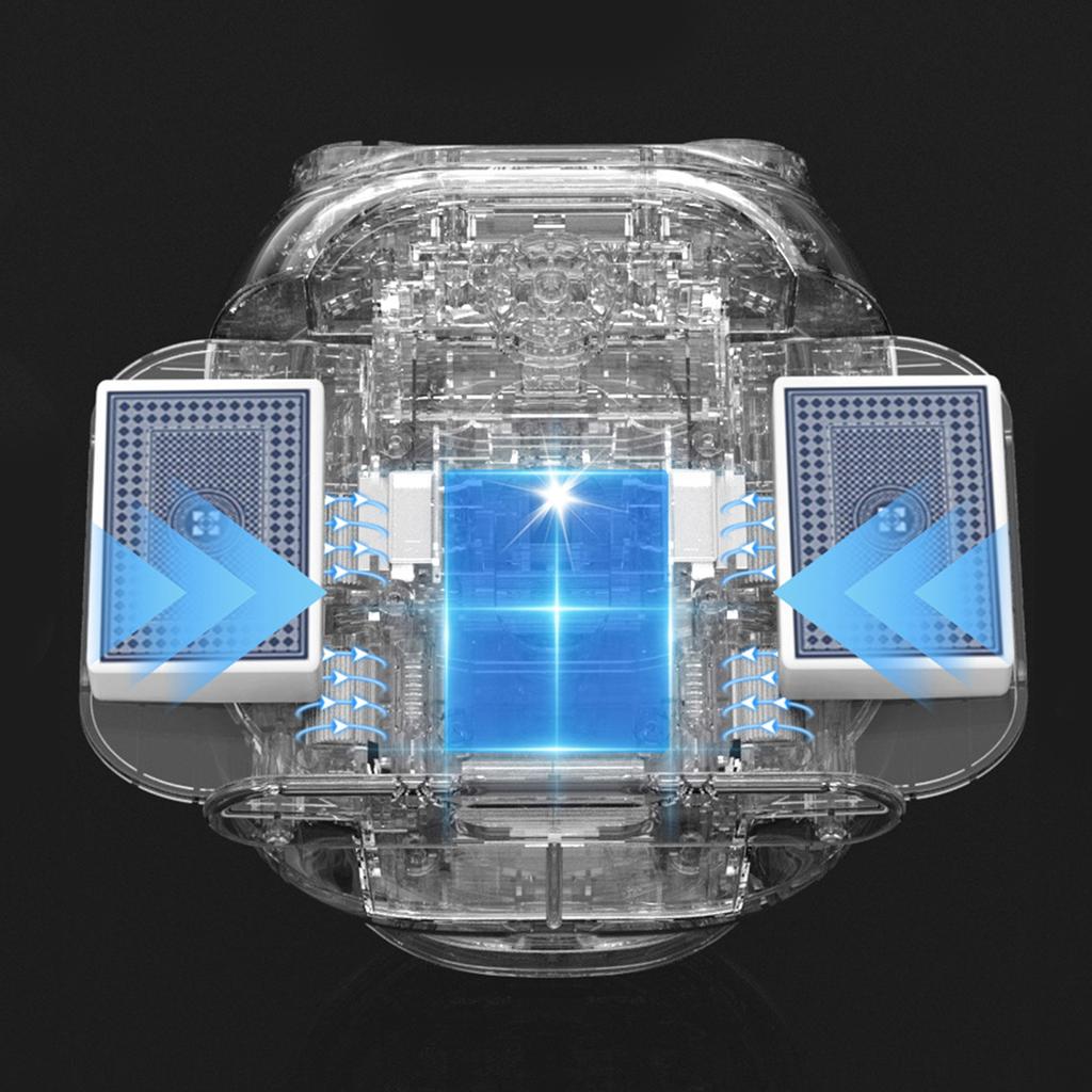 2-in-1 Automatic Card Shuffler & Dealer Rechargeable Eletric Shuffling and Dealing Machine for Poker Blackjack Texas Holdem