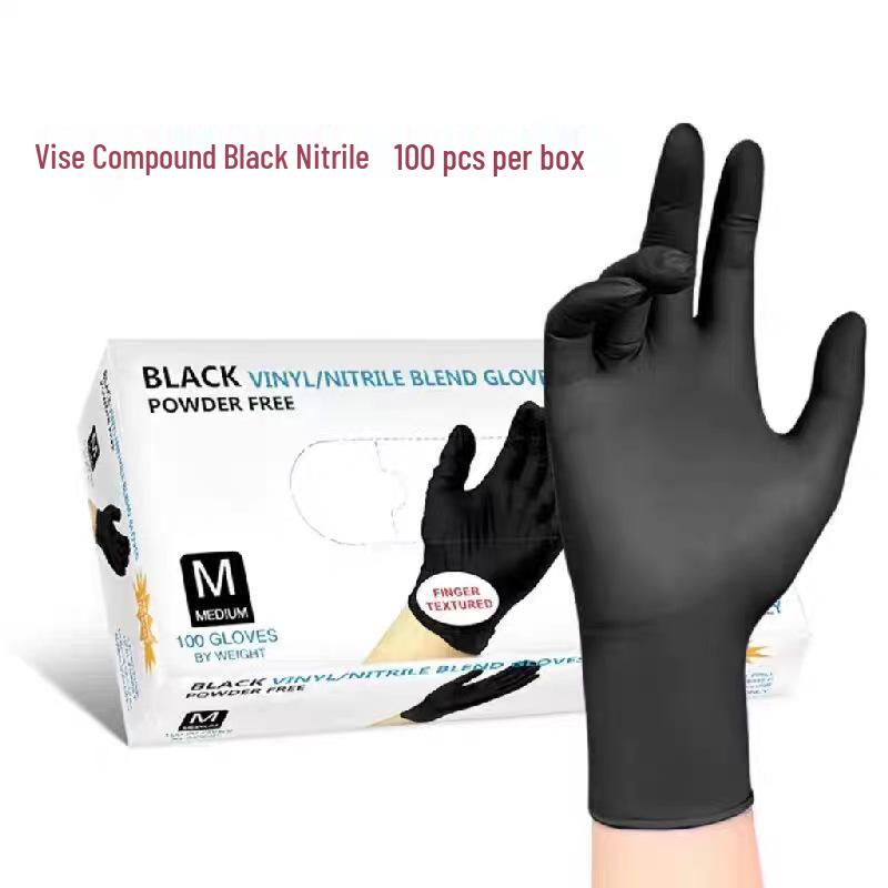 Food Grade Disposable Nitrile Gloves - Waterproof & Oil-proof for Catering, Home, Beauty, Hairdressing, Nail Art, Tattoo
