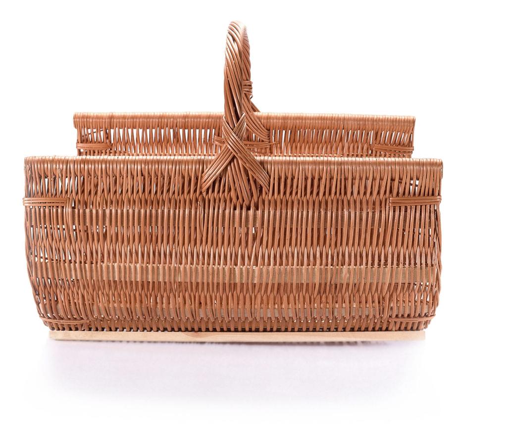 Wicker Basket For Fireplace Wood, Firewood Stand, Small Fireplace Basket, Without Trim/Insert