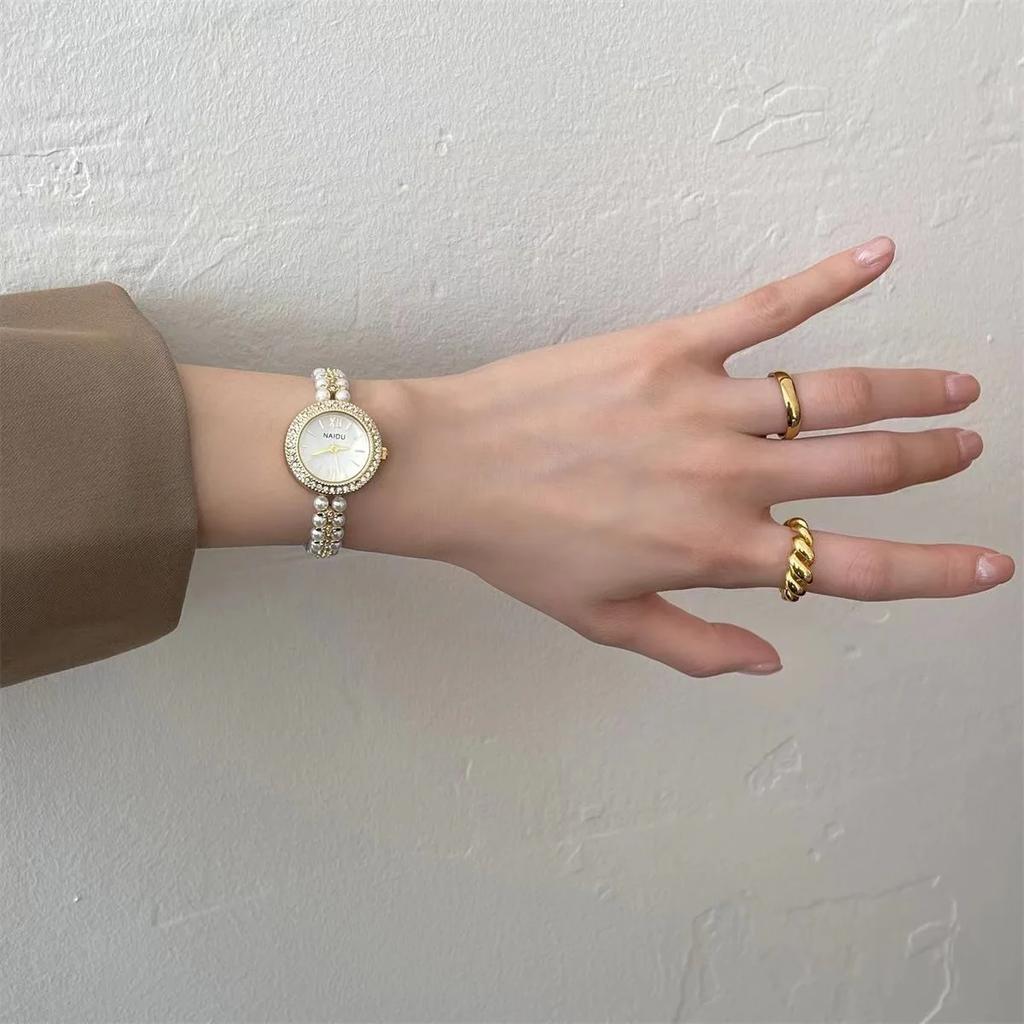 Pearl Studded Strap Women Watch Luxury Ladies Gift Bracelet Watch Fashion Quartz Wristwatches Dropshipping Relojes Para Mujer
