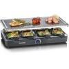 SEVERIN Raclette Gril 8 personnes avec pierre de cuisson naturelle, thermostat réglable, surface de cuisson 46 X 23 cm, RG 2372