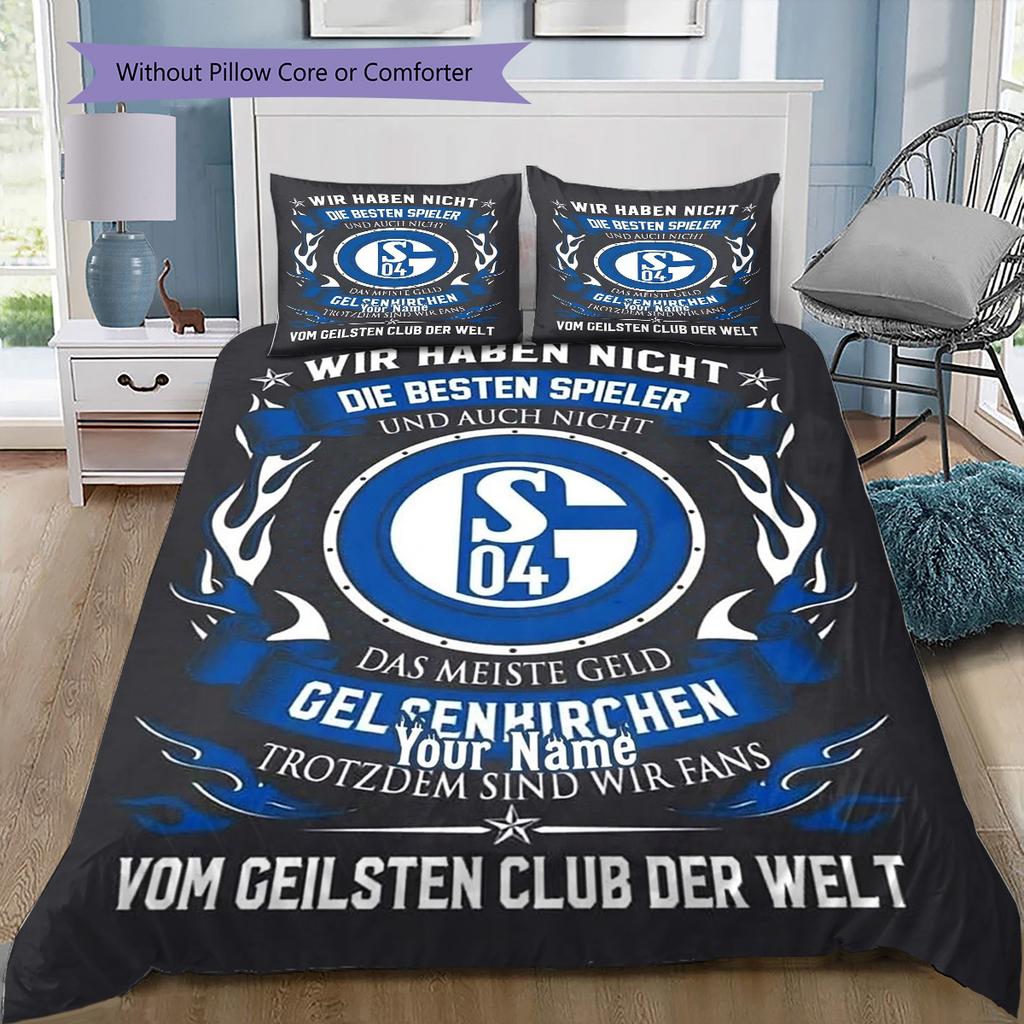 Sport Icon Custom Name Pattern Bedding Quilt Set Quilt Cover Pillowcase Home Birthday Gift(1 * duvet cover + 2 * pillowcase, without core)