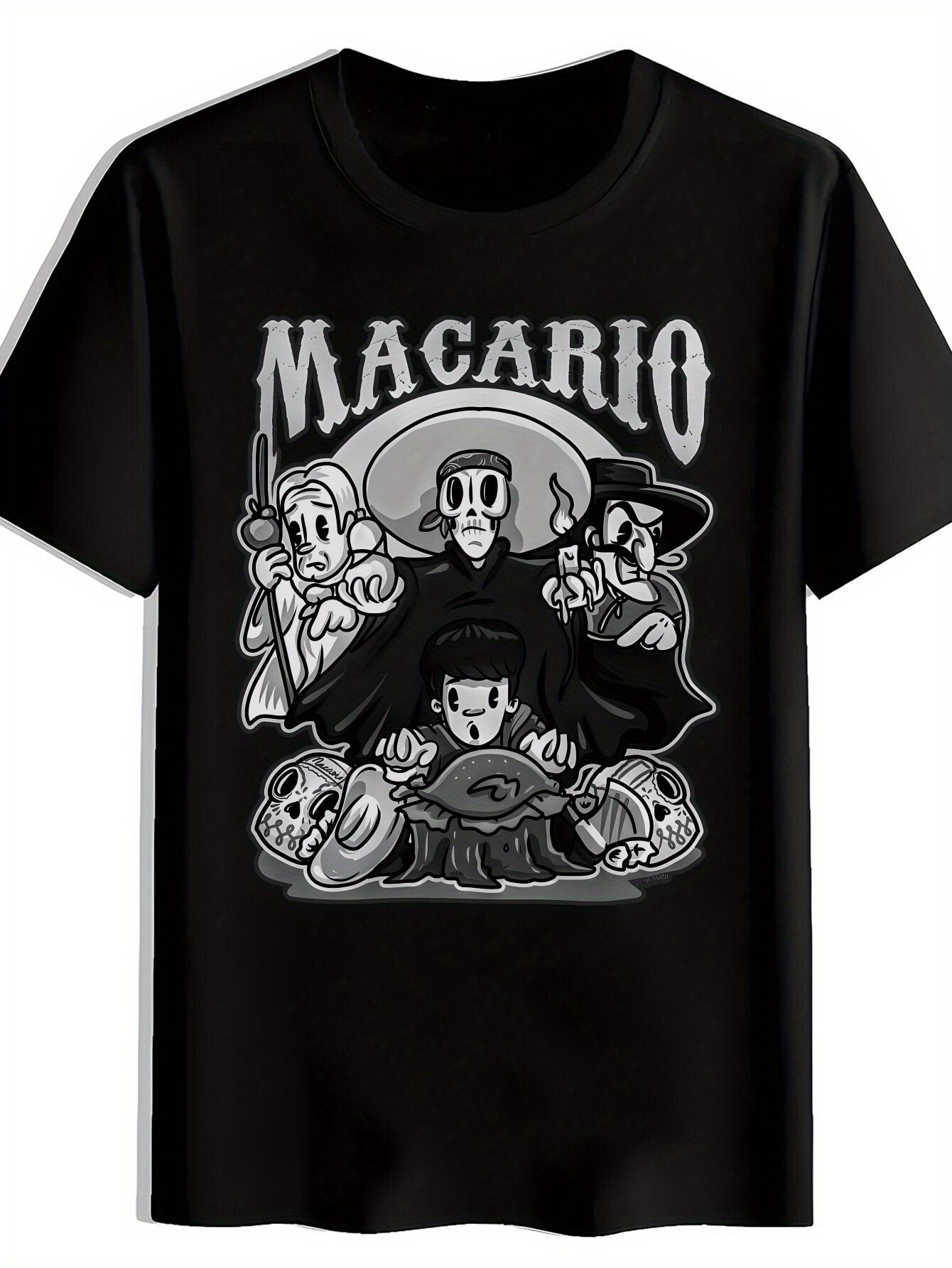 Mexican Day of the Dead T-shirt - Dia de los Muertos Graphic Tee with Skeletons S