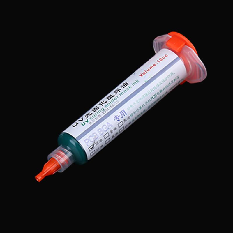 

6 цветов 10CC УФ-отверждаемая паяльная маска масляные сварочные флюсы для печатных плат BGA защита паяльной пасты флюс крем зелёный