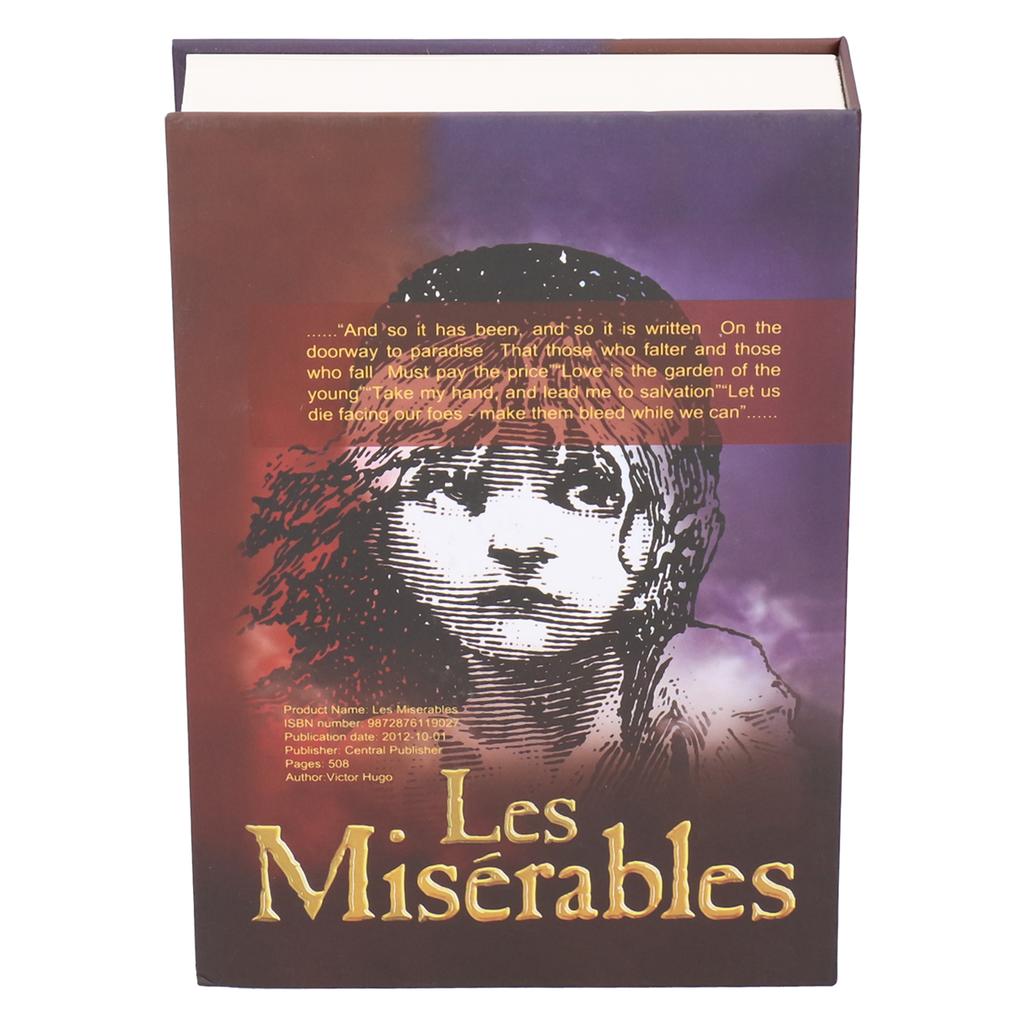 Safe Box Simulation Book Saving Box with Key for Cash Coin Money Bank Cards Jewelry