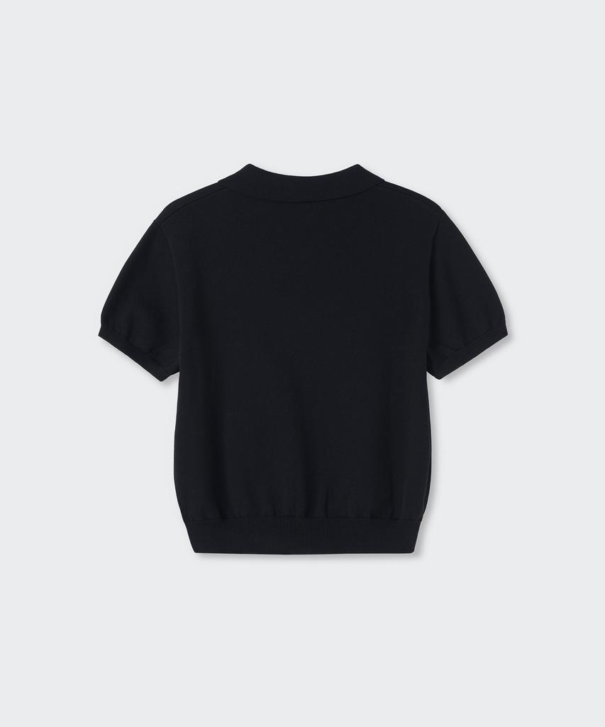 MUSINSA STANDARD WOMAN Women'S Washable Supima Cotton Knitted Polo Shirt [Black]