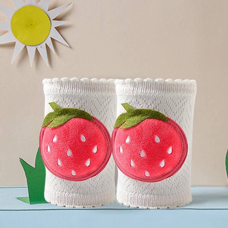 Cartoon Animal Fruit Kids Knee Pads Summer Mesh Breathable Baby Learning Walk Crawl Protection Anti-Fall Gear