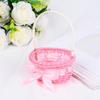 Decorative Round Small Flower Basket Imitation Rattan Hand-woven Flower Basket  Wedding