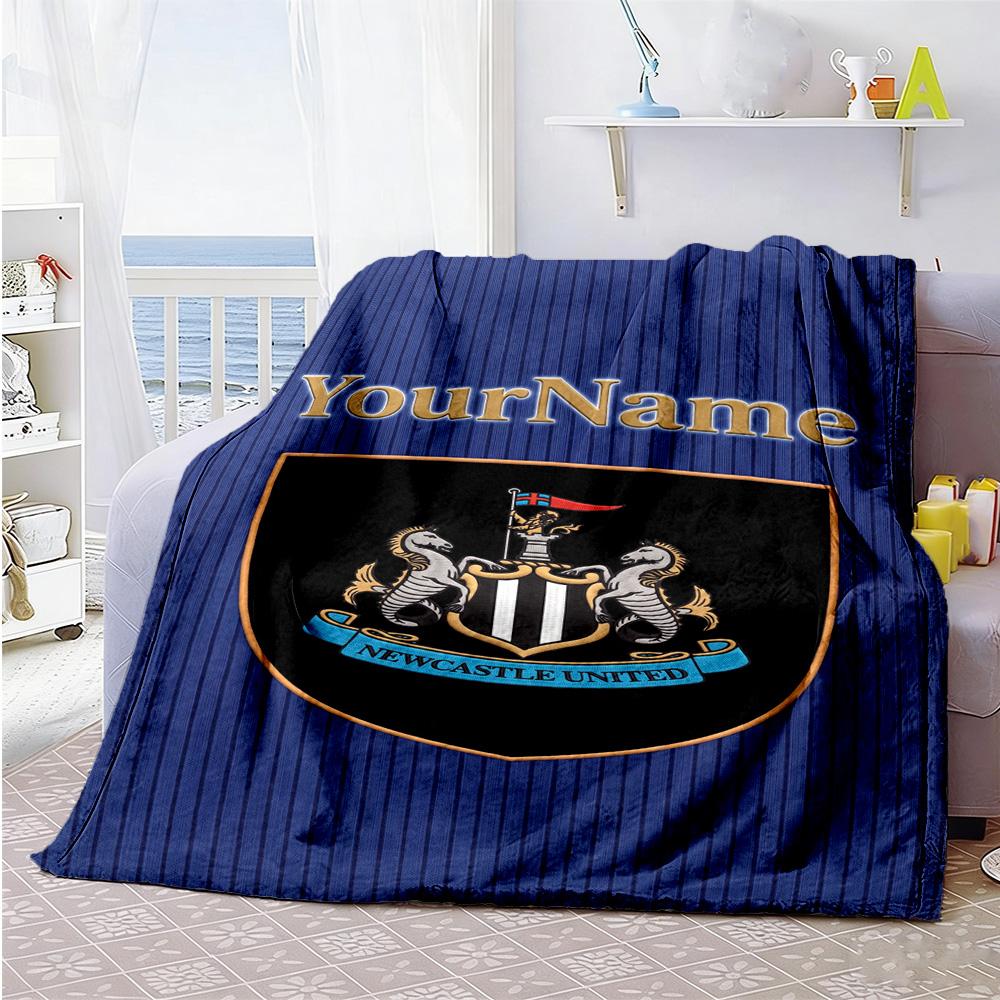 Newcastle 3 Customize Text Blanket Gift Customizable Blanket Soft & Cozy Suitable for Couch Living Room Livingroom Nap All-Season Use