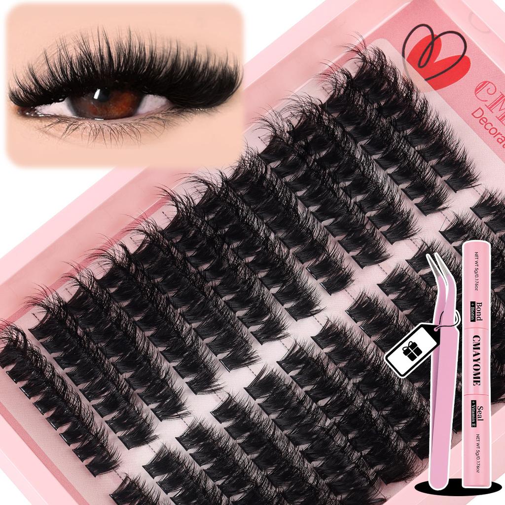 216 Clusters Single Cluster D Curve False Eyelashes Daily Activities 8-16Mmdiy Segmented Grafting Dense Hair