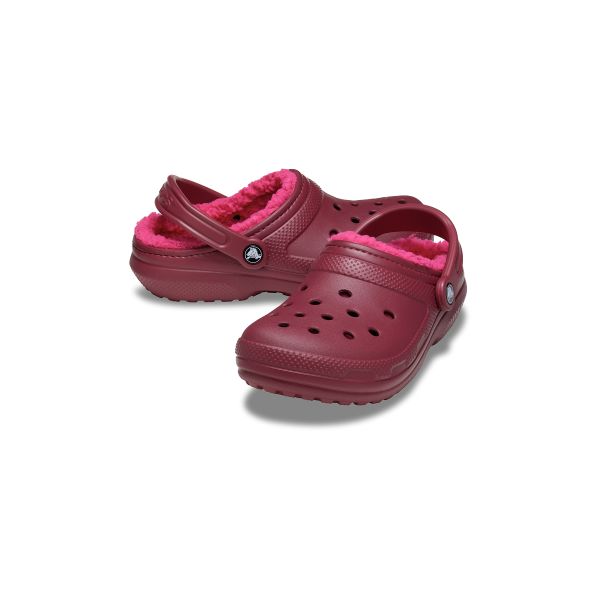 Crocs Warm Lightweight Comfortable Round Toe Slip-On Clogs Women Clogs Beetroot 203591-6XH