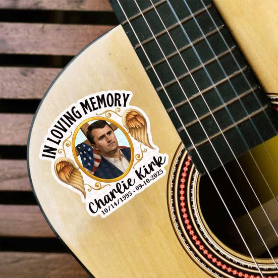 10Pcs Commemorative Charlie Stickers Patriotic Vinyl Decals USA Flag Laptop Decal for Car Water Bottle Vehicle Window Decals