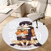 1pc Haikyuu!! Anime Volleyball Team Round Carpet - Office Chair Mat, Non-Slip Rug for Home Decor, Seasonal Gift, Suitable for Office, Living Room, Bed