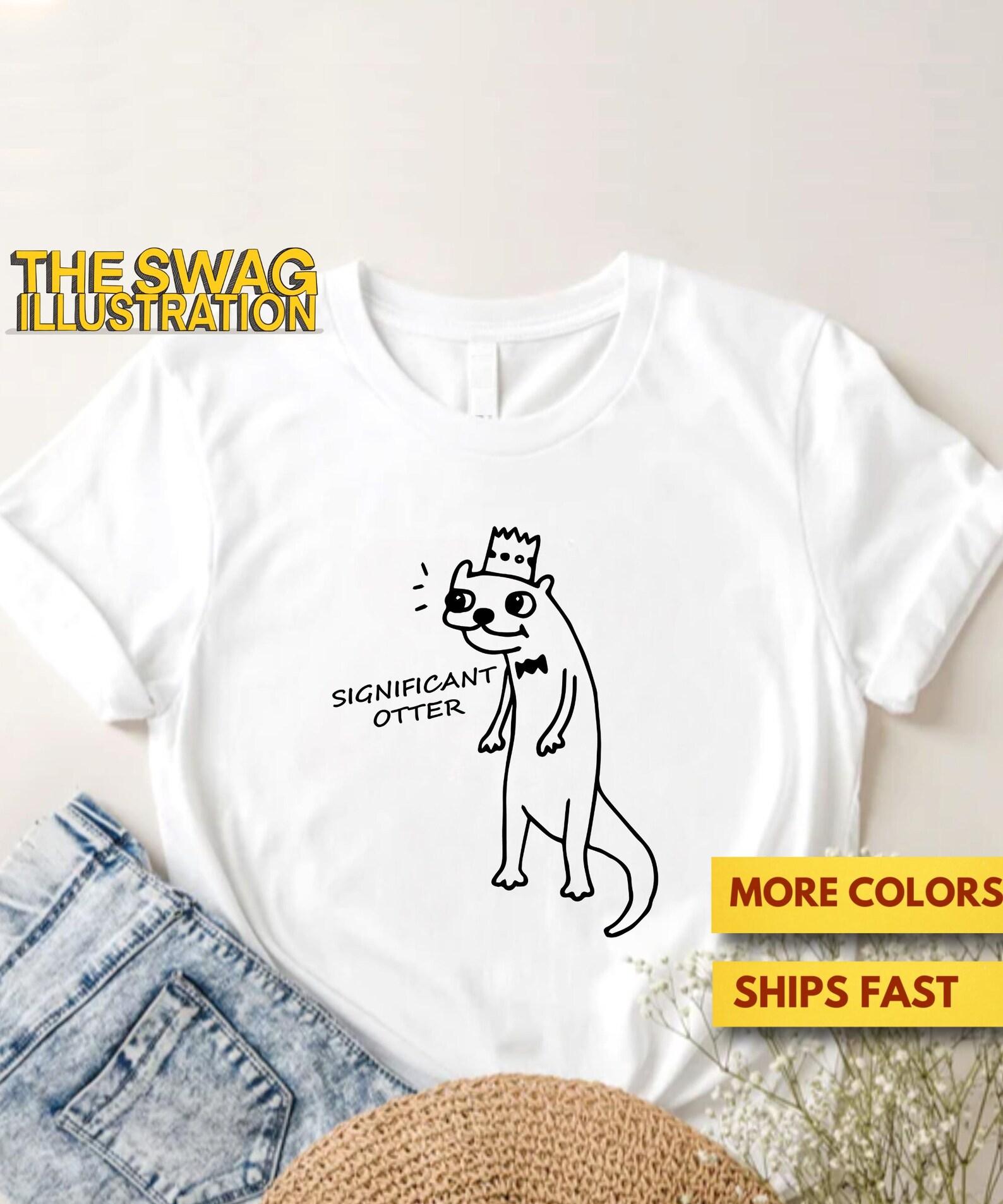 Significant Otter Shirt, Funny, Cute Husband Wife GifT shirt, Significant Other Pun Shirt, Cute Otter, Animal Pun Shirt, Soft Premium Tee S