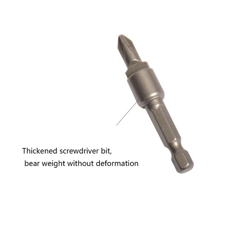 Pack Of 5 Magnetic Bits Tool Heavy Duty Steel Design Smooth Surfaces For Comfortable Grip Enhancing Torques Resistance