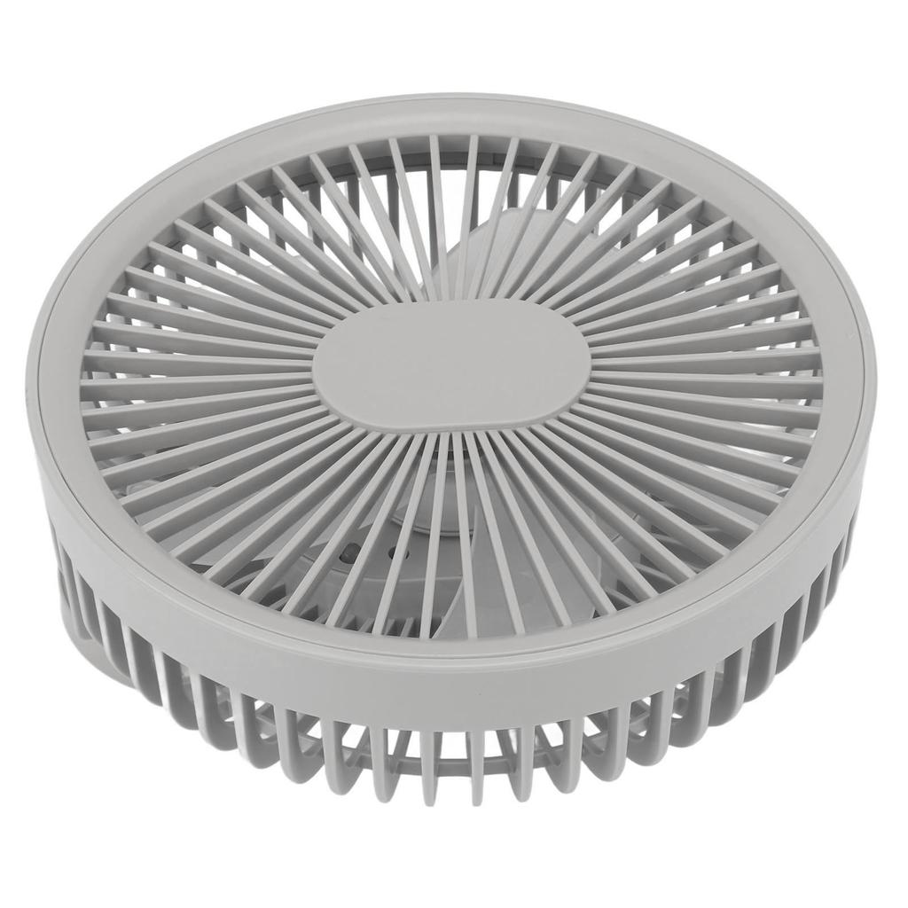 Outdoor Night Light Ceiling Fan 2 In 1 Portable USB Charging LED Fan for Home Car Office Desk Camping Travel Grey