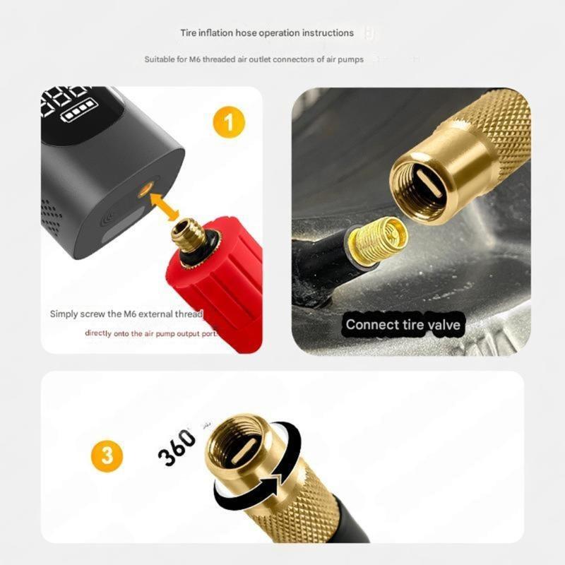 Lightweight Compacted Braided Hose Easy to Carry Heat and Abrasion Resistant for Reliable Tire Inflation on Various Vehicle Types
