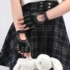Czarne Gotyckie Rękawiczki Bez Palców z Nitami dla Kobiet Oddychające Rękawiczki Punk ze Skóry PU do Jazdy Halloween Klub Nocny Rękawiczki do Tańca