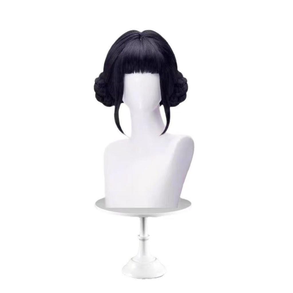 Mode K-Pop Hexenjäger Gruppe Cosplay Perücke Zoe Schwarz-Lila Gemischt Seidenperücke Kostüm