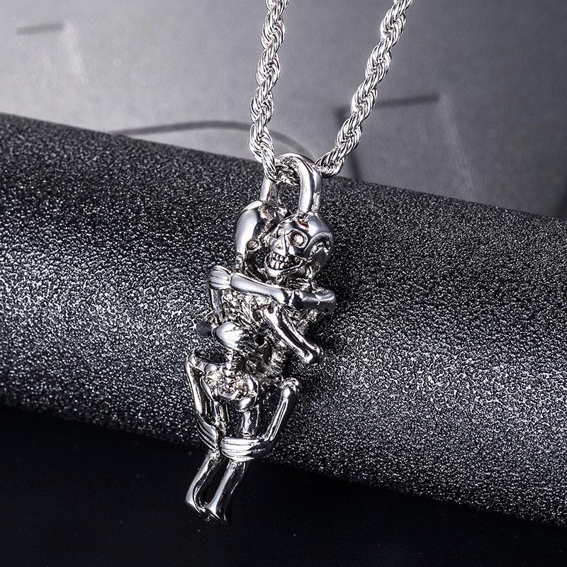 Crow Jewelry Skull Pendant Titanium Steel Men's Necklace - European & American Fashion Statement