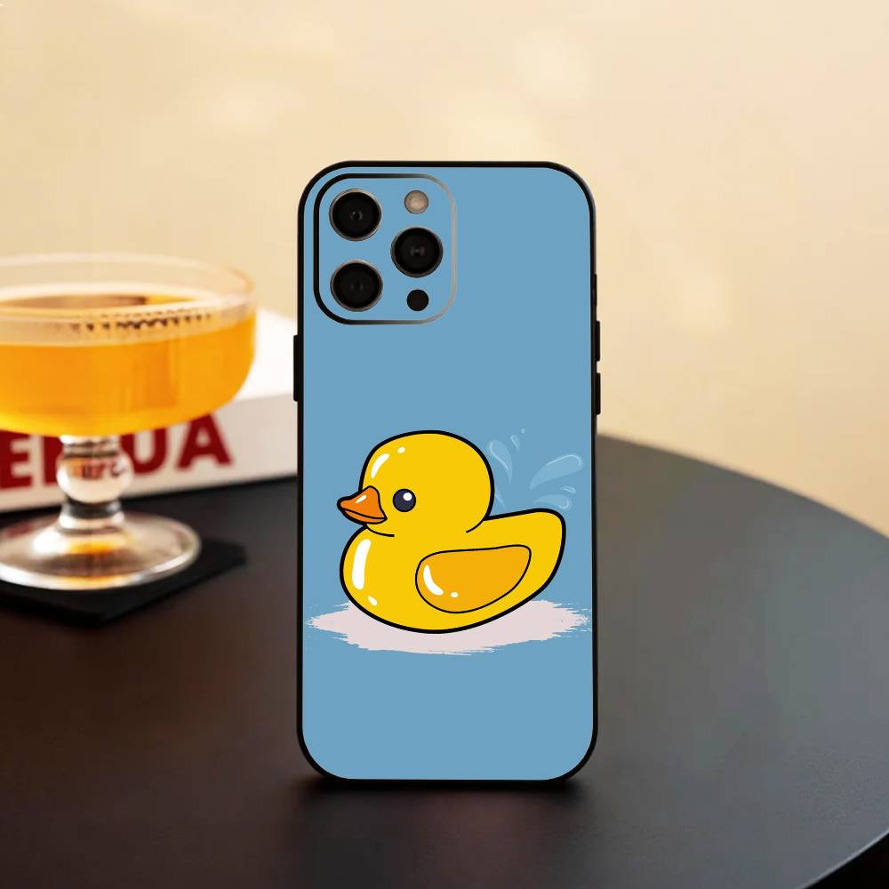 Adorable Yellow D-Duck   Phone Case Silicone Soft For IPhone 17 16 15 14 13 12 11 X XR Plus Pro Max Plus